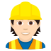 👷🏻 construction worker: light skin tone display on JoyPixels